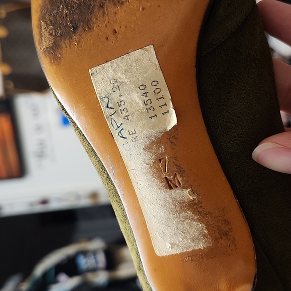 YSL suede heel olive green - Picture 3 of 7